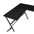 thumbnail image 4 of Bowery Hill Modern Wood/Metal L-Shaped Computer Desk in Black, 4 of 4