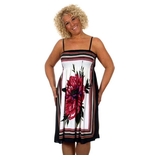 Hotswing Women S Knee Length Dress With Spaghetti Strap Top One Size Fits Most Walmart Com Walmart Com