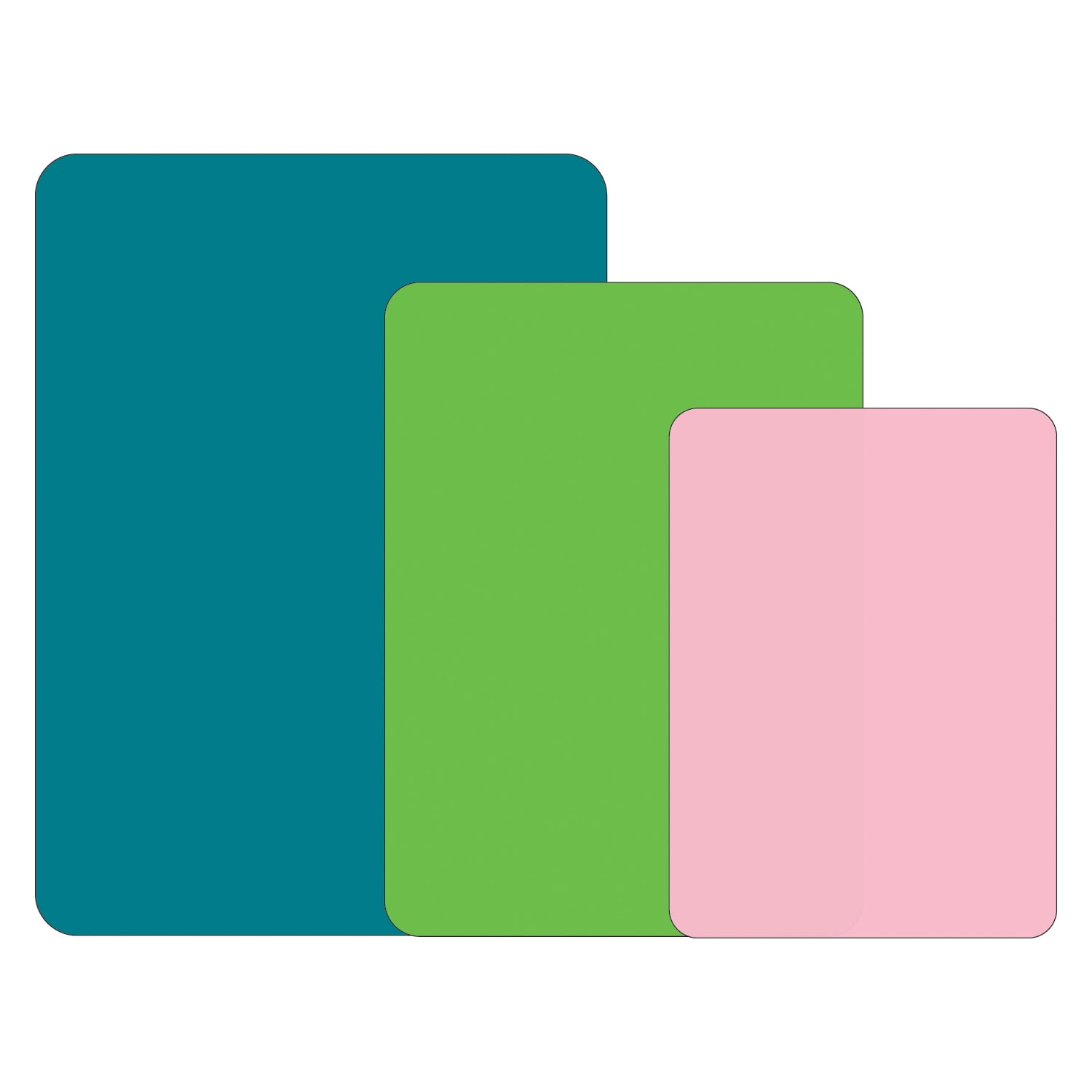 Cut N’ Funnel "Candy Crush" 3-Pack Thick Multi-Color Multi-Size Plastic Cutting Board Mats