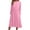 Pink(womens dresses), variant on ZHYou Womens Casual Dresses Long Sleeve Loose Fit Midi Gown Round Neck Soft Flowy Swing Dresses,Beige,2XL