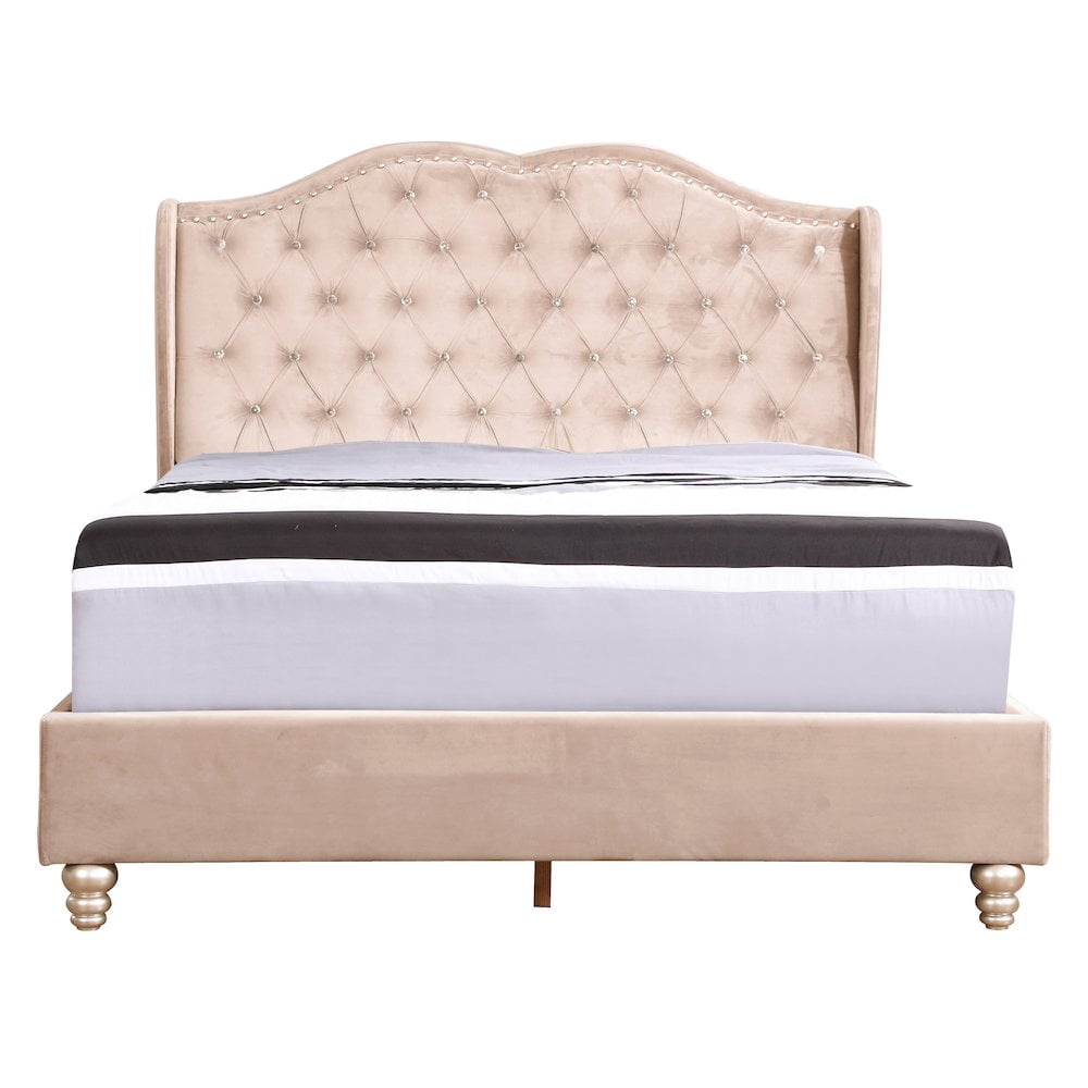 Glory Furniture Joy Full Bed in Beige Color