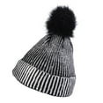 thumbnail image 2 of ZSQDM Unisex Solid Color Hot Stamping Pinstrip Knit Hat Warm Fashion Cotton Hat beanies Fedora Hats for Men berets Gas Cap, 2 of 2