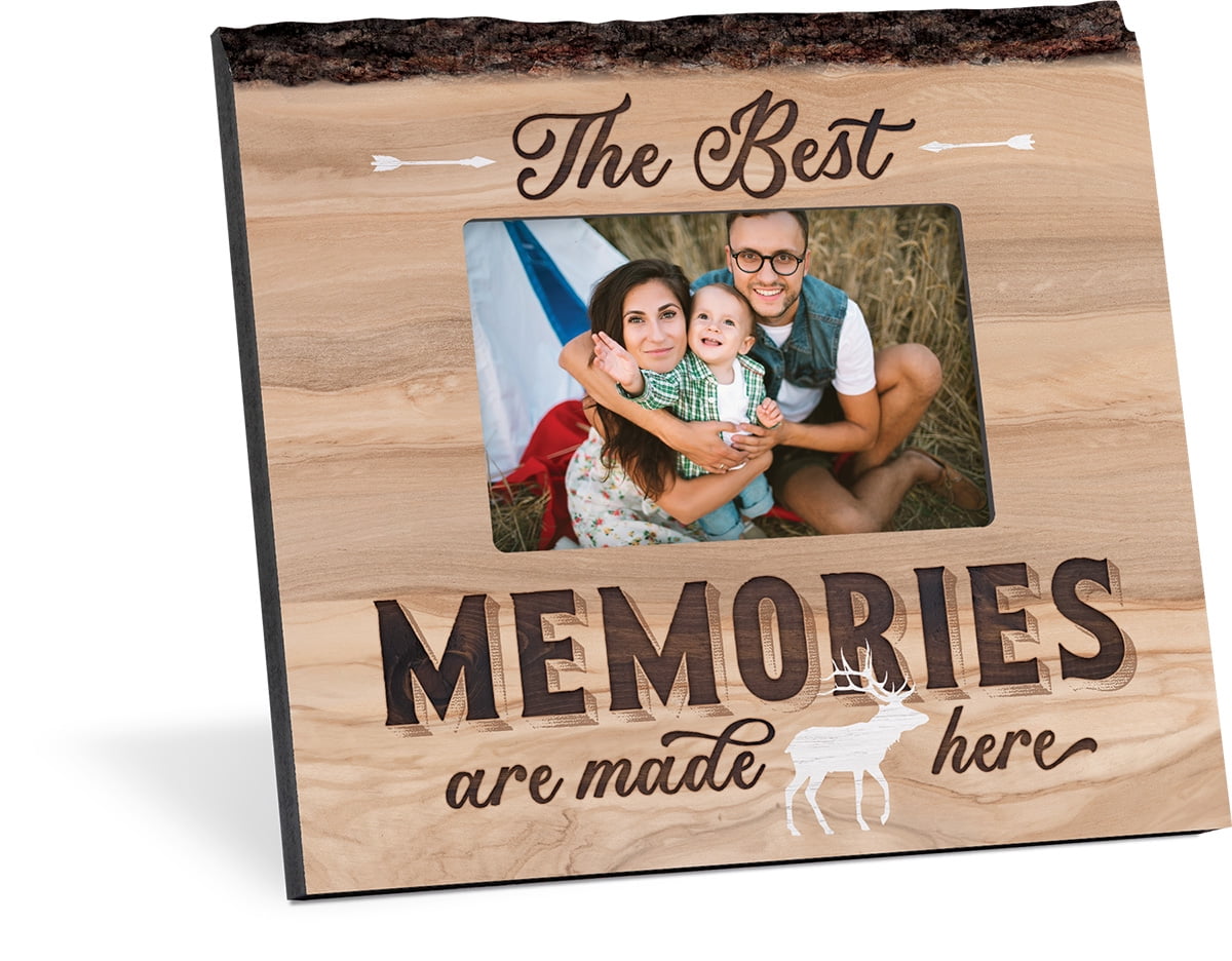Best Memories Made Here Natural Brown 10 x 9 MDF Wood Tabletop Photo