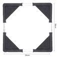 thumbnail image 5 of Base Soporte Movil Ajustable Refrigerador Lavadora Mueble Negro, 5 of 5