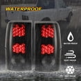 thumbnail image 4 of LED Tail Lights for 2001-2005 Ford Ranger Rear Brake Lamps Black Smoke lens Pair, 4 of 10