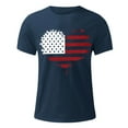 thumbnail image 4 of GERsome Mens American Flag Patriotic T-Shirt 4th of July Crewneck Short Sleeve Summer Loose Fit Tops USA Flag Stars Stripes Heart Graphic Tee M-3XL, 4 of 5