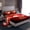 Maroon, variant on Feelyou Christmas Queen Sheet Sets for Teens, Red White Xmas Ball Flat Sheet, Winter Snowflake Queen Fitted Sheet, Microfiber Bedroom Decor, 4pcs