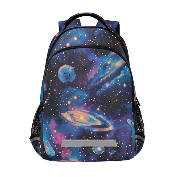 ALAZA Glittering Galaxy Space Kids Backpack Elementary School Bag Children Bookbag Travel Rucksack