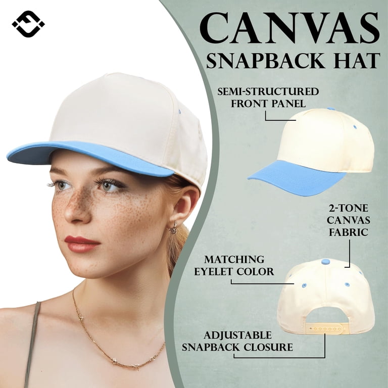 Adjustable 2 Tone Canvas Snapback Hat - Vintage Trucker Cap Funky Junque Trucker Hat – Vintage Two-Tone Snapback  main image 4