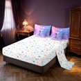 thumbnail image 3 of Manfei Cute Dragon Animals 7-Piece King Bedding,Kawaii Wildlife King Bed in a Bag,Purple Blue,Colorful Stars Reversible, 3 of 6