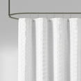 thumbnail image 3 of Madison Park Metro Woven Clipped Solid Shower Curtain, White, 72x72", 3 of 4