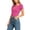 (New82)Hot Pink, variant on Women's Square Neck T-Shirt Summer Plain Cutout Tees Short Sleeve Fitted Tops Silm Fit Pullover Casual Solid Color Basic Blouse