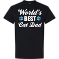 thumbnail image 3 of Inktastic Worlds Best Cat Dad with Pawprints T-Shirt, 3 of 5