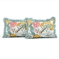 thumbnail image 4 of Lush Decor Sydney Floral Bedspread, King, Blue/Yellow, 3-Pc Set, 4 of 9