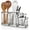 2 Large+1 Small, variant on Compact small stainless steel mesh utensil holder with drainage holes, breathable drying rack keeps cutlery dry, organizes knives, forks, spoons and chopsticks neatly on kitchen countertops.
