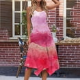 thumbnail image 4 of Itsame Women Summer Dress Pocket Round Neck Thin Dress Pink Size XL, 4 of 5