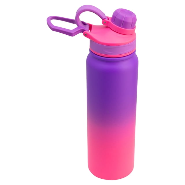 Termo Nuvó de Acero Inoxidable, Colores Degradados, Termo con Boquilla y Tapa Tipo Rosca, Capacidad 1L, Morado/ Rosa