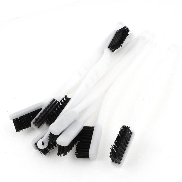 Cepillo de limpieza de alambre de nylon con mango de plástico blanco de 18 cm, 10 piezas