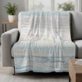 thumbnail image 2 of Blue Beige Farmhouse Throw Blanket for Couch, Soft Lightweight Flannel Fleece Blanket, Vintage Wooden Striped Microfiber Plush All Season Decorative Blankets Gifts for Sofa Bed 50"x80", 2 of 9