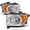 Chrome Housing Clear Lens, variant on Spec-D Tuning Black Headlights Compatible with 2003-2008 Honda Element Left + Right Headlamps Assembly