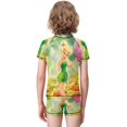 thumbnail image 3 of Tinker Bell Boys 2-Piece Swimsuit Set, Short Sleeve Rash Guard & Swim Trunks, 3 of 7