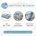 thumbnail image 3 of Elegant Comfort Lightweight Printed Throw Blanket- All Season, Ultra Soft, Cozy and Plush- Decorative Throw Blankets, Perfect for Lounging, 50 x 70 inches, Anissa, Throw Blanket, 3 of 5