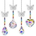 thumbnail image 1 of Juego de 4 atrapasoles de cristal, ideal para crear efectos de colgante de arcoíris en su hogar o automóvil, diseño delicado y duradero con cristal de alta refracción que garantiza una belleza, 1 of 5