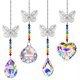 thumbnail image 1 of Paquete de 4 colgantes de alféizar de ventana con atrapasueños de cristal de mariposa para decoración del hogar, jardín, ventana y coche, 1 of 5