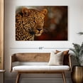 thumbnail image 3 of Elephant Stock Intimidating Leopard Wall Art - Horizontal Canvas Wall Art - Living Room Wall Decor - Animal Canvas - Brown And Orange Decor - 51" x 34", 3 of 8