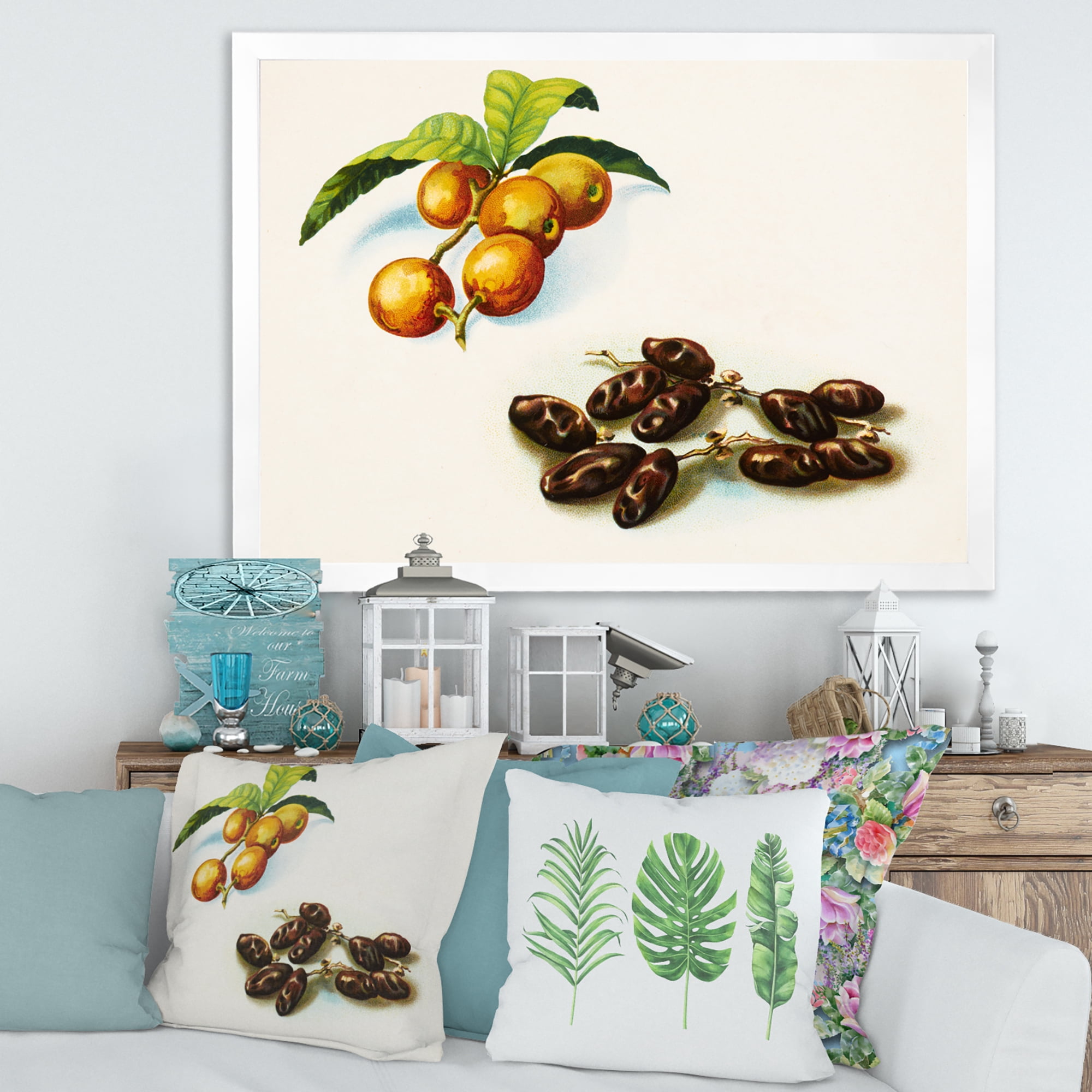 Designart 'Ancient Fruits IV' Farmhouse Framed Art Print