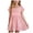 Pink, variant on Zanarzt Tween Dress Girls Summer Dresses Square Neck Short Sleeve Backless Ruffle A-Line Party Mini Dress Pink,4-5 Years