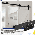 thumbnail image 5 of Symkmb 2 Set Sliding Barn Door Track Connector Sliding Barn Door Hardware L-Shaped Rail Adaptor with Screws and Nuts Metal Black, 5 of 6