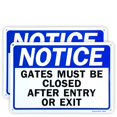 thumbnail image 1 of Enjoyist 2-Pack Notice - Gates Must Be Closed After Entry Or Exit Sign, 10"x 7" .04" Aluminum Reflective Sign Rust Free Aluminum-UV Protected and Weatherproof, 1 of 4