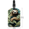 thumbnail image 6 of Square 2Pack PU Leather Sloth Cruise Luggage Tag with Privacy Cover and Name ID Tag for Travel Handbags Backpacks Luggage Tags, 6 of 6