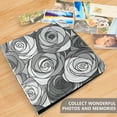 thumbnail image 4 of FORMRS 3 Ring Photo Album 4"x6" Self Adhesive Large Capacity PU Leather Cover, Black Roses, 4 of 8