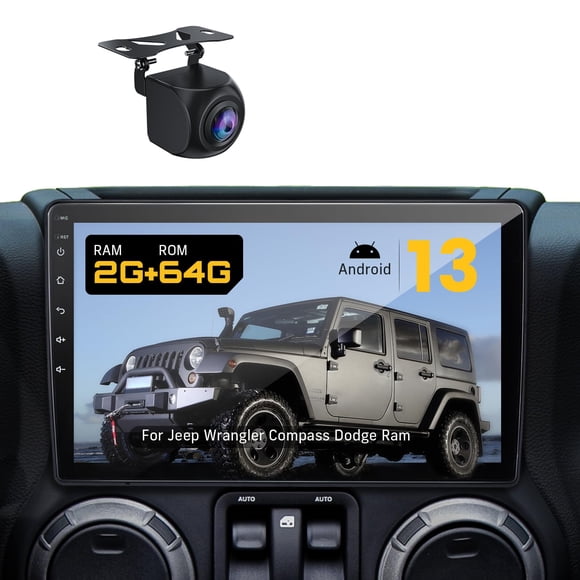 Radio de coche WonVon 10.2" con cámara GPS Android 13 de 2 GB+64 GB