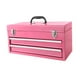 thumbnail image 2 of Cajón de herramientas de metal herramienta Terrbatea de tórax Container profesional portátil Pink Pink para taller de reparación de taller Hogar casa, 2 of 8