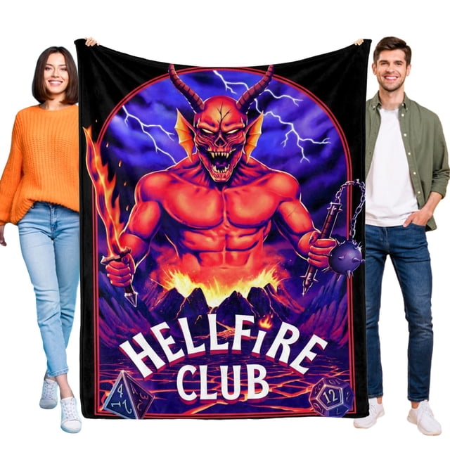 El Club de Fuego Infernal anti-pilling, suave, ligera, esponjosa y acogedora de lujo para hogar y cocina – Perfecta para niños y adultos, 100 x 150 cm