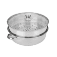 thumbnail image 1 of Olla Vaporera De Acero Inoxidable, De Cocina con 2 Capas Plateada, 1 of 5