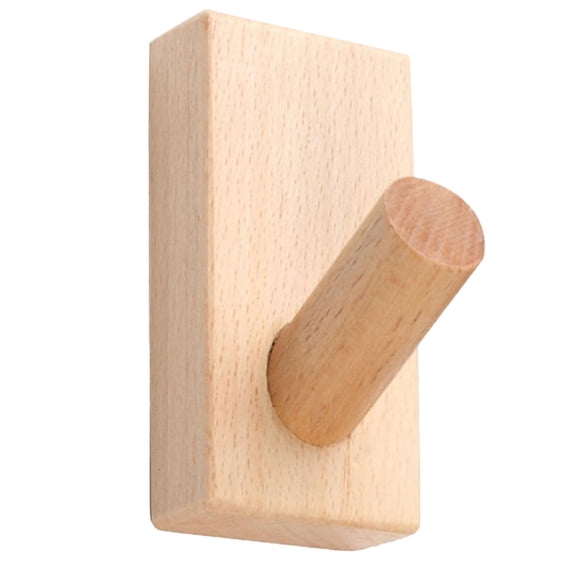 BOKYAN Black Walnut & Beech Wood Wall Hook – Smooth Finish, Multi‑Use Coat & Bag Hook for Home, Office, Kitchen, Bathroom