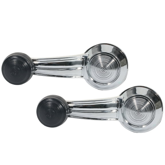 CCIYU Window Crank Handles fit for 1981-1989 Buick Electra Driver Passenger Side Chrome Black(2PCS)