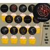 Party Over Here Game of Thrones Houses Double-Sided Images Cupcake Picks Cake Topper -12