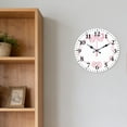 thumbnail image 6 of Hoease 12 Inch Silent Wall Clock, Watercolor Pink Bow Decorative Wall Clock, Battery Operated Non-Ticking Round Clock for Living Room Bedroom Girls Room Home Decor, 6 of 10