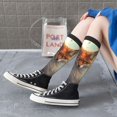 thumbnail image 5 of Goofa Mystic Fox With Halo Pattern Adult Stockings, Color-Block Knee High Socks, Comfortable and Breathable, Soft and Stretchable, Sports, and Decoration, 5 of 6