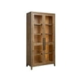 thumbnail image 3 of Maklaine Contemporary Accent Wood Display Cabinet in Brown Finish, 3 of 4
