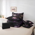 thumbnail image 5 of Feelyou Dreamy Purple Flower Bedding Comforter Set 7pcs, Rustic Plant Botanical Queen Bedding Sets, Mandala Boho Style Reversible Queen Sheet Sets, Luxury Bedroom Decor, 5 of 7