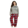 thumbnail image 4 of U.S. Polo Assn. Women's Holiday Giftable Long Sleeve Top and Plush Pant Pajama Sleep Set, 2-Piece, Sizes S-3X, 4 of 9