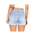 thumbnail image 2 of SAYOO Pantalones cortos de mezclilla de verano para mujer, pantalones cortos de mezclilla enrollables de cintura media de color sólido con bolsillos para niñas, S / M / L / XL / XXL / XXXL SAYOO  Moda, 2 of 3