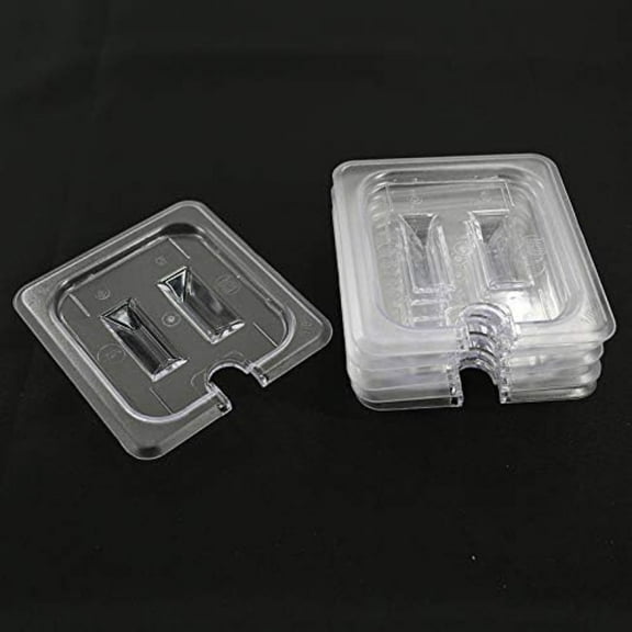 Hakka Brothers Polycarbonate Food Pan Lid&Cover, Commercial  Food Packaging Lid for Restaurant, Hotel, Buffet,Party - Clear Pack of 6, Notched Lid