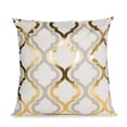 thumbnail image 5 of Juego de 4 fundas de almohada geométricas, color blanco y dorado, fundas de cojín decorativas cuadradas para sofá al aire libre, 18.0 x 18.0 in, 5 of 5